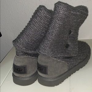grey sweater UGG winter boots